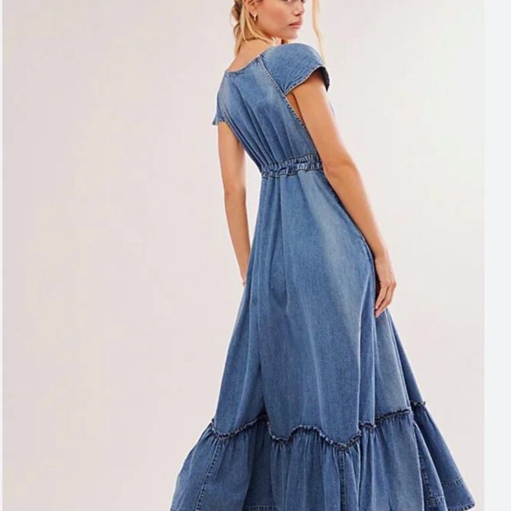 Free people Roucha denim bandana dress - Picture 3 of 8